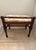 Vintage 1930s American Walnut Upholstered Entryway Bench With French Toile Linen Seat For Sale - Image 4 of 7