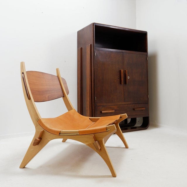 Vintage Art Deco Oak Cabinet, 1930s For Sale - Image 3 of 16