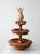 Vintage Mid-Century Carved Wood Tiered Lazy Susan With Pineapple Finial For Sale - Image 12 of 17