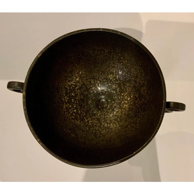 Modern Global Vies Modern Bronze Finished Spiked Ring Vase For Sale - Image 3 of 6