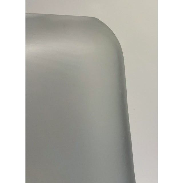 Modern Stylish Baker Modern Chiseled Frosted Glass Saxon Vase For Sale - Image 3 of 5
