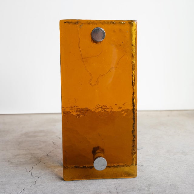Vintage French Brutalist Amber Glass Push/Pull Door Handles, 1960s For Sale - Image 14 of 18
