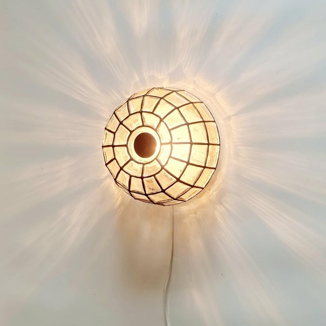 Mid-Century Modern Glass Flush Mount from Limburg, Germany, 1970s For Sale - Image 6 of 10