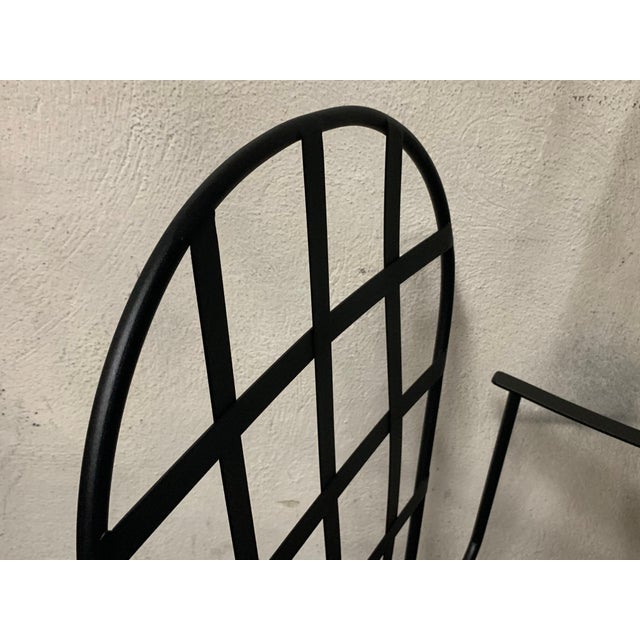 Spanish Set of 2 Garden or Dinning Armchairs in Black Wrought Iron, Indoor & Outdoor For Sale - Image 3 of 18