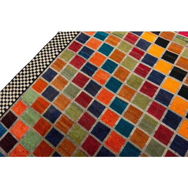 Hand-Knotted Gabbeh Rug For Sale - Image 5 of 10