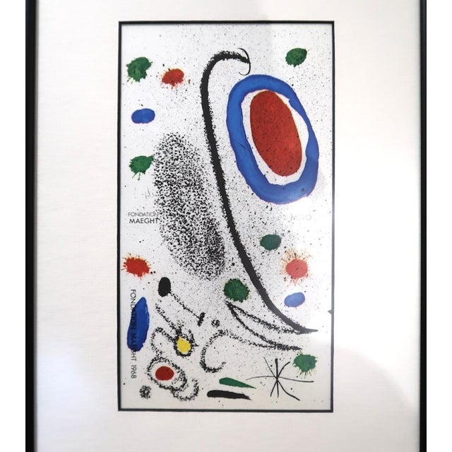 Original color lithograph (art poster) created by the famous Catalan surrealist Joan Miró for his retrospective exhibition...
