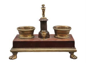 19th Century Ormolu and Mahogany Desk Set