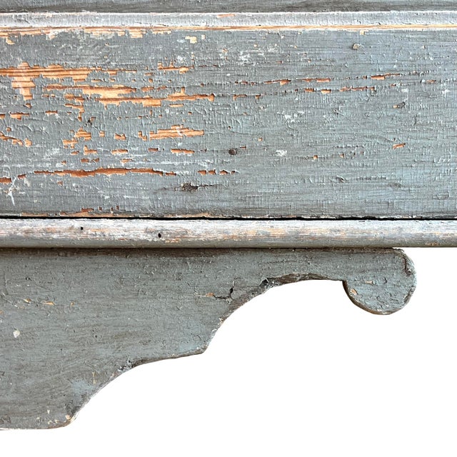Wood 19th Century French Painted Buffet Cabinet - Gray For Sale - Image 7 of 9