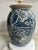 Ceramic 1988 Turn & Burn Seagrove Nc Hand-Carved Blue Stoneware Covered Jar For Sale - Image 7 of 11