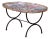 Early 20th Century French Silvered Copper Gallery Oval Iron Coffee Table For Sale
