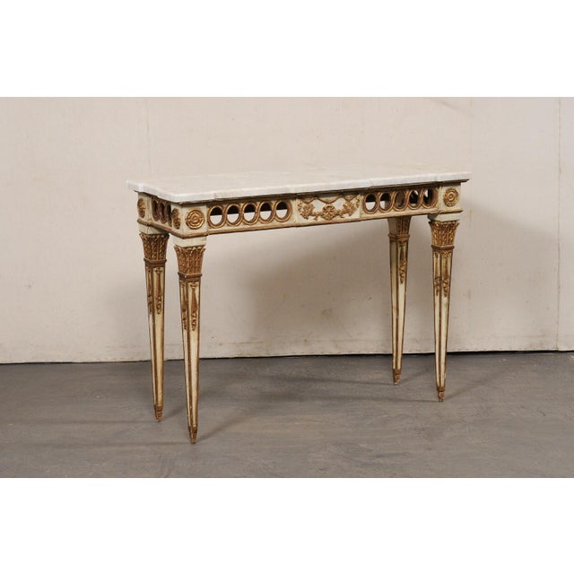 Neoclassical Mid 20th Century Neoclassical Style Console, Italy For Sale - Image 3 of 11
