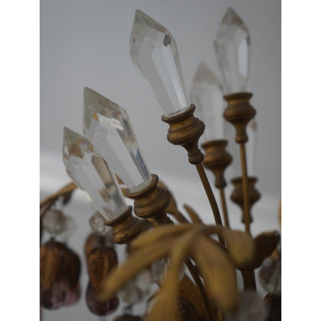 Pair of Vintage French Empire Purple Crystal Lamps For Sale - Image 13 of 13