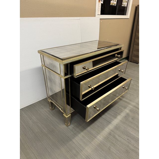 Rosdorf Park Azil Mirrored Chest of Drawers For Sale - Image 4 of 12