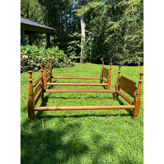 Pair of Kitttinger Twin Beds For Sale - Image 9 of 11