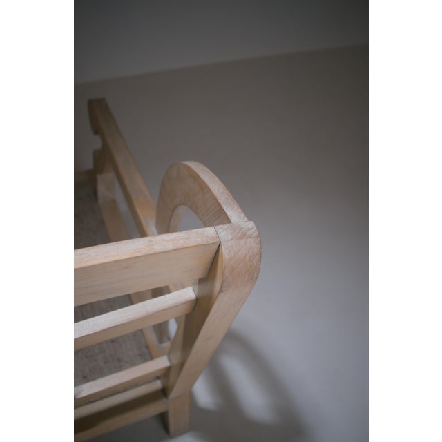 Vintage Georges V Cerused Oak Lounge Chair by Christian Liaigre, 1980s For Sale - Image 13 of 18