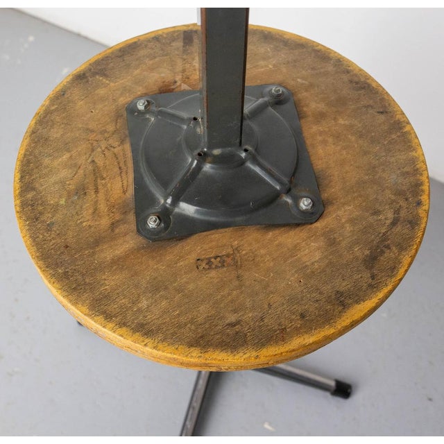 Set of Dutch Stools in Beech and Metal, 1950 For Sale - Image 8 of 13