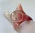 Art Nouveau Murano Red With Gold Flakes Bird Attraction to Barbini For Sale - Image 3 of 12