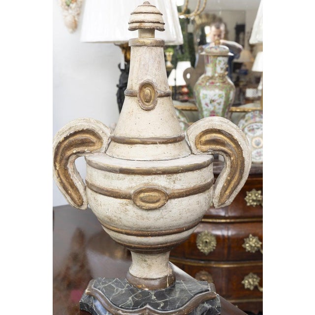 Late 19th Century Pair of Neoclassical Urn-Form Architectural Elements For Sale In West Palm - Image 6 of 6