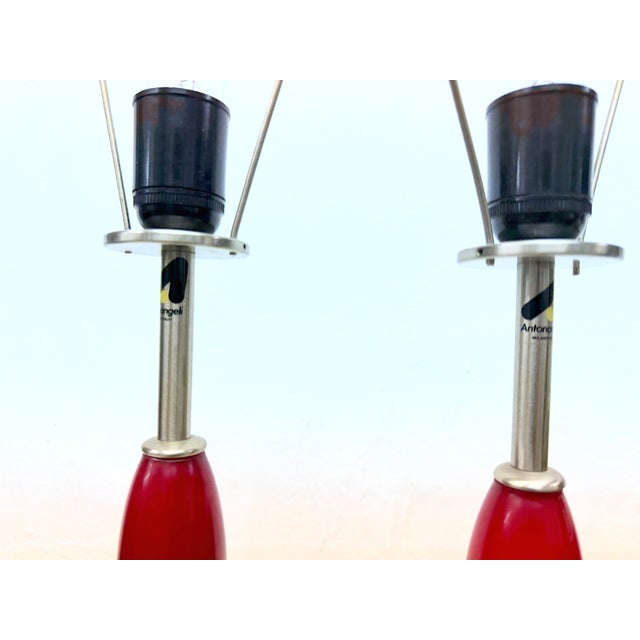 Large Italian Table Lamps by Antonangeli for Antonangeli Illuminazioni, 1980s, Set of 2 For Sale - Image 12 of 17