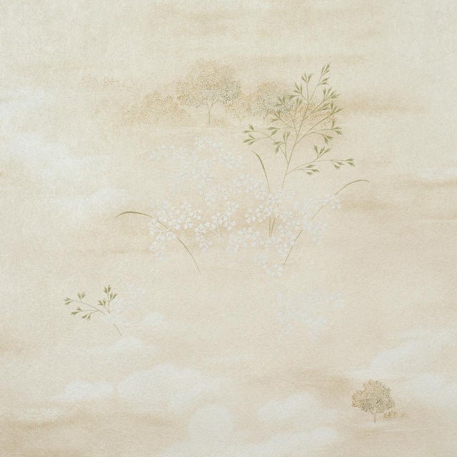Traditional Sample - Schumacher Calm Skies Wallcovering In Sage For Sale - Image 3 of 5