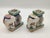 Green Vintage Chinoiserie Elephant Bookends as Miniature Pedestals in the style of Sancai, 1920s, Set of 2 For Sale - Image 8 of 10