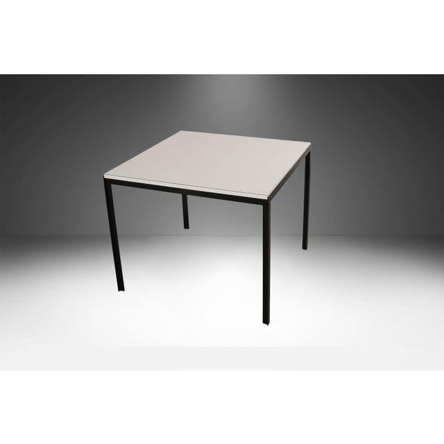 Vintage Mid-Century Florence Knoll "T-Angle" Square Dining / Work Table For Sale - Image 12 of 13