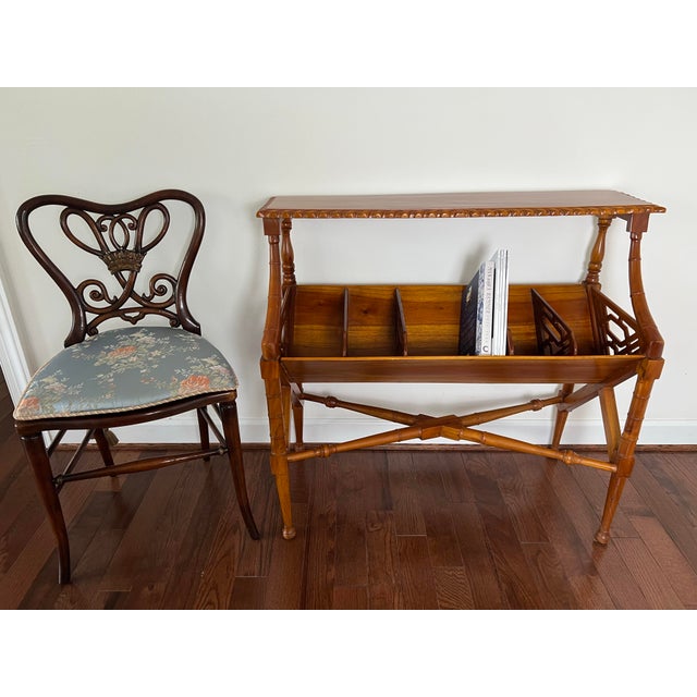Late 20th Century Chippendale Faux Bamboo and Fretwork Library Book Trough or Bookshelf Console For Sale - Image 12 of 12