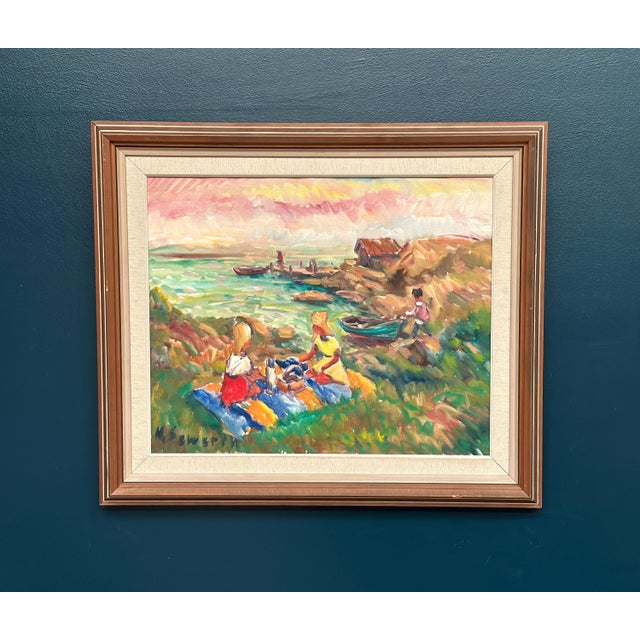 Nils Sewerin, Picnic, 1960s, Oil on Canvas, Framed For Sale - Image 5 of 18