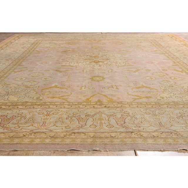 Antique Indian Agra Rug, 10'10 X 13'08 For Sale - Image 9 of 10