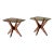 Pair of Mid Century Modern Adrian Pearsall Walnut Jacks End Tables For Sale