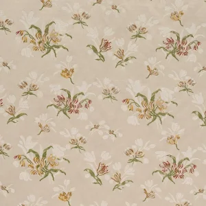 Schumacher Spitalfields Bouquet Fabric In Alabaster