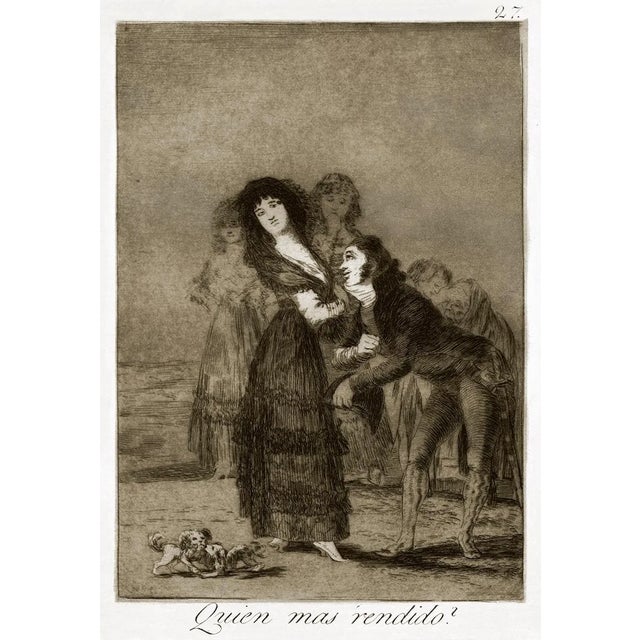 ¿Quién más rendido? - Origina Etching by Francisco Goya - 1868 1868 For Sale