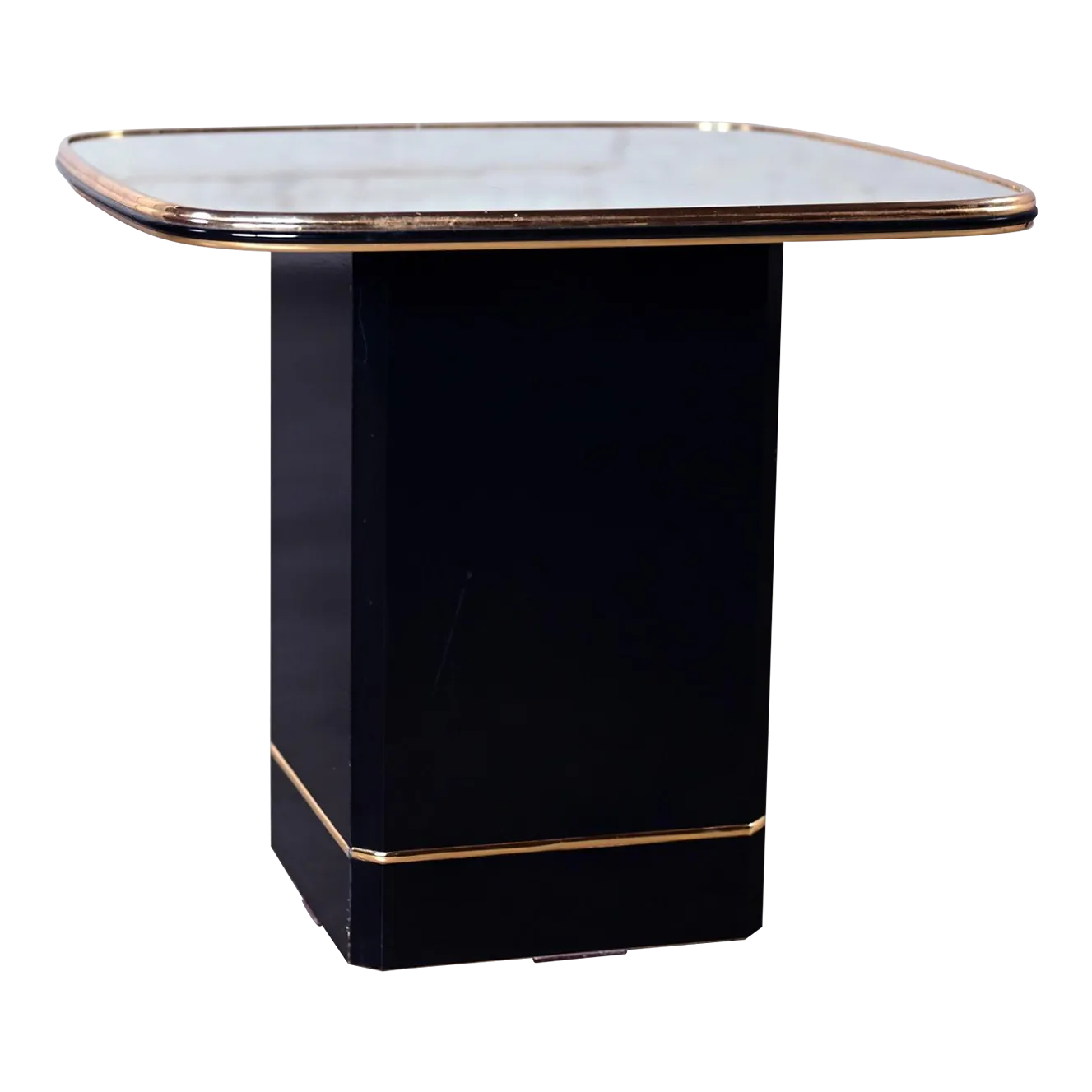 Late 20th Century Postmodern End or Side Table With Mirror Top