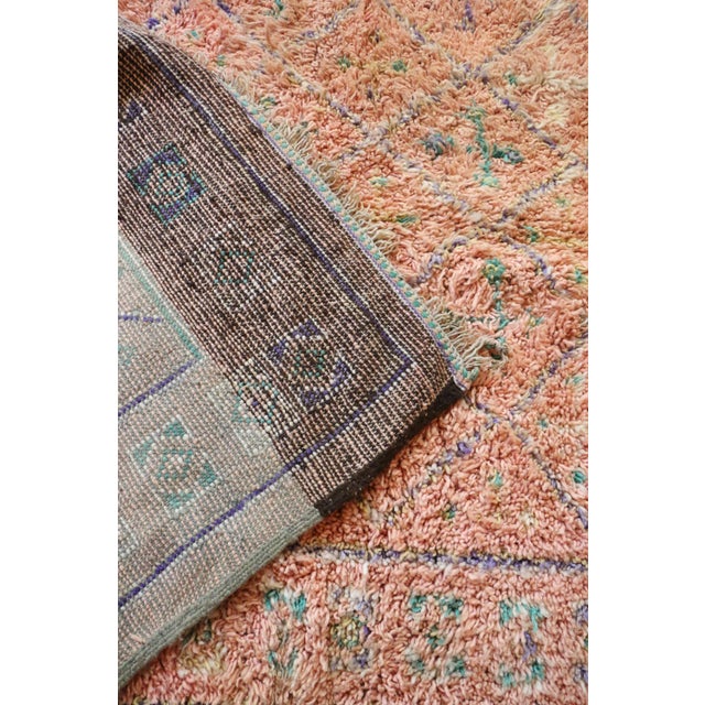 Peach Moroccan Vintage Rug - 5'1" X 11'10" Ft For Sale - Image 8 of 9