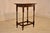 Circa 1900 Period Edwardian oak side table from England. The top is made from nicely grained oak and has beveled edges,...