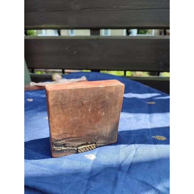 Pre-War Wooden Standing Crucifix, 1890s For Sale - Image 6 of 9