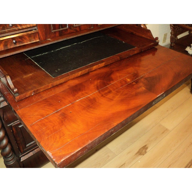 1840s Mahogany German Empire Secretary Desk For Sale - Image 11 of 13