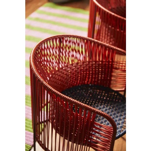 Black Blue Caribe Chic Dining Chairs by Sebastian Herkner, Set of 4 For Sale - Image 8 of 10