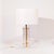 Large table or table lamp by Charles Hollis Jones, USA, 1970s. Sculptural body in the shape of a skyscraper formed by two...