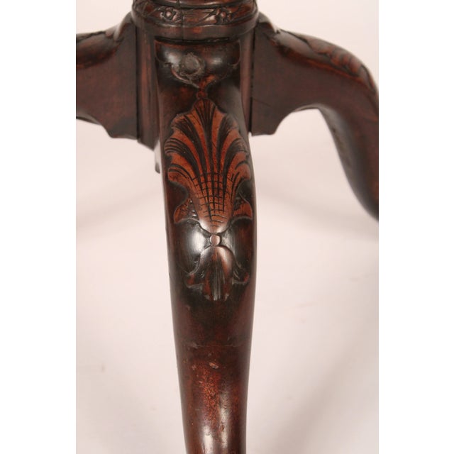 Antique George II Style Mahogany Pie Crust Table For Sale In Los Angeles - Image 6 of 13