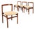 Wooden Dining Chairs, 1960s, Set of 4 For Sale