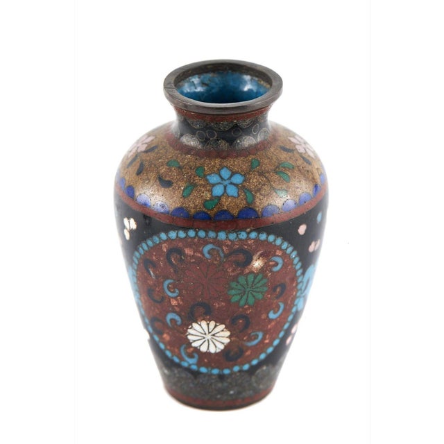 Antique Japanese Cloisonne Vases, 1900, Set of 2 For Sale - Image 4 of 7