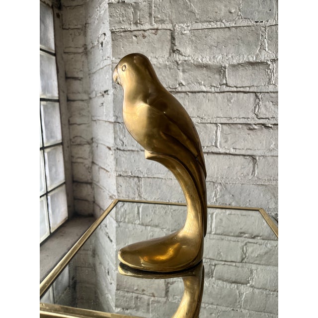 Brass 1970s Palm Regency Brass Parrot For Sale - Image 8 of 12