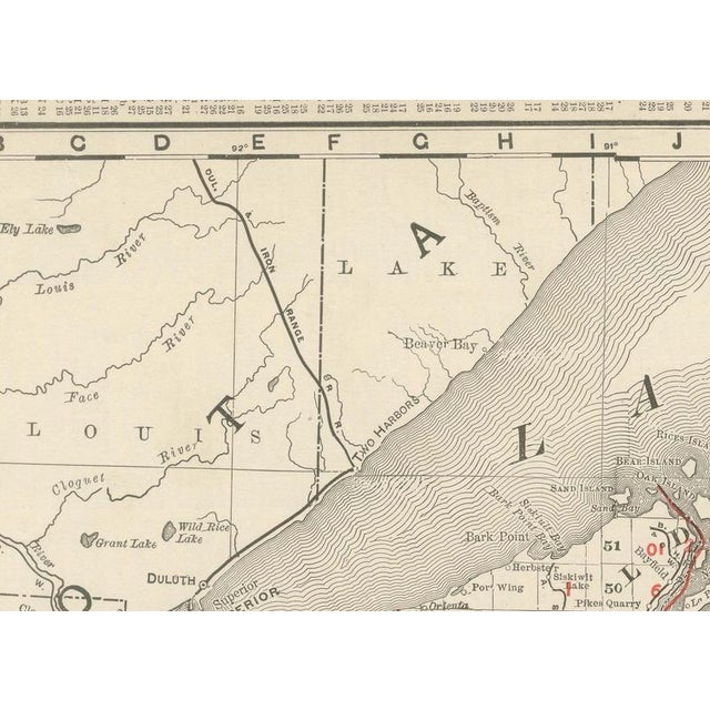 Antique Map of Wisconsin The Badger State by Ran McNally, 1899 For Sale - Image 4 of 12