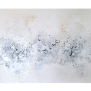 "Neutral Divine" KR Moehr Original Canvas Abstract Painting in Neutral Tones For Sale