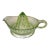 Vaseline glass citrus squeezer from Anchor Hocking c 1940s. Excellent condition and excellent glow under UV light