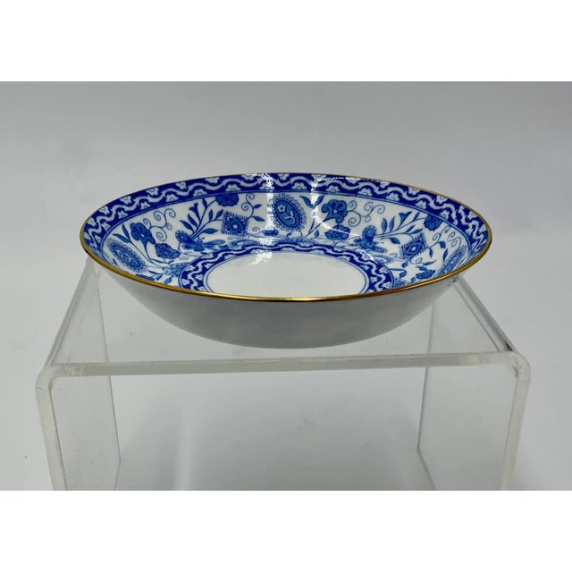 1940s 1940s Royal Crown Derby Wilmot Blue With Gold Trim Demitasse Cups & Saucers Set- 15 Pieces For Sale - Image 5 of 10