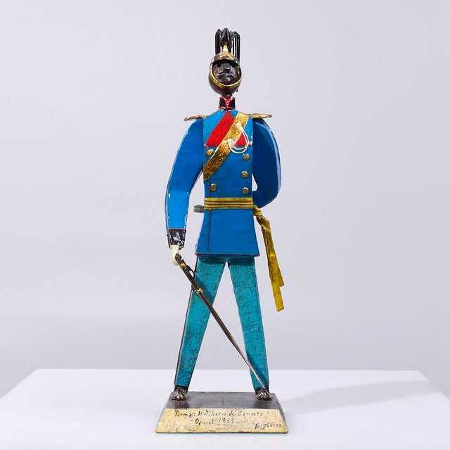 Manuel Felguérez Mid-Century Mexican Metal Toy Soldier (1 of 7) This figurine measures: 5 wide x 5 deep x 16 inches high...