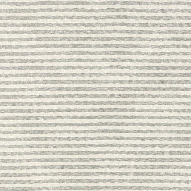 Sample - Schumacher Geoffrey Metallic Stripe Fabric in Moonglow For Sale