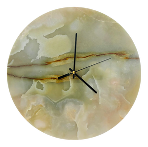 Green Onyx Wall Clock by Forzini
